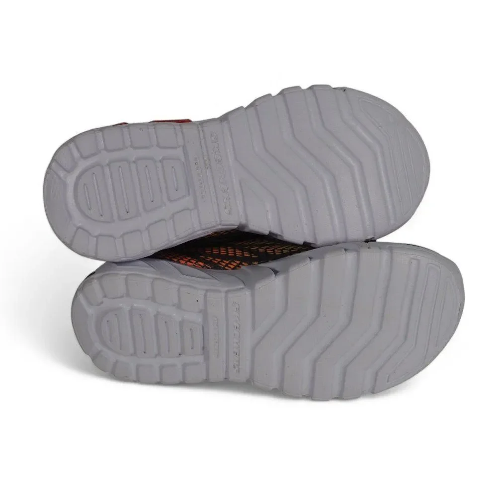 Skechers Flex-Glow Elite Vorlo Light Up Sneakers Grey / Orange / Yellow‎ Youth 2